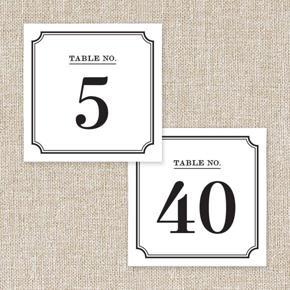 Size: 5" x 5" | 12.7cm x 12.7cm Set up: 2 table numbers on 8.5" x 11" page or A4, 20 pages total. Colors: blackAvailable in the numbers 1 through 40. No printed table numbers will be mailed to you. After you purchase this digital item, you can instantly download your PDF to print on your own. 
