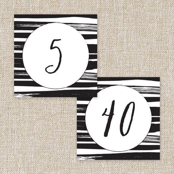 Size: 5" x 5" | 12.7cm x 12.7cm Set up: 2 table numbers on 8.5" x 11" page or A4, 20 pages total. Colors: black and whiteAvailable in the numbers 1 through 40. No printed table numbers will be mailed to you. After you purchase this digital item, you can instantly download your PDF to print on your own. 