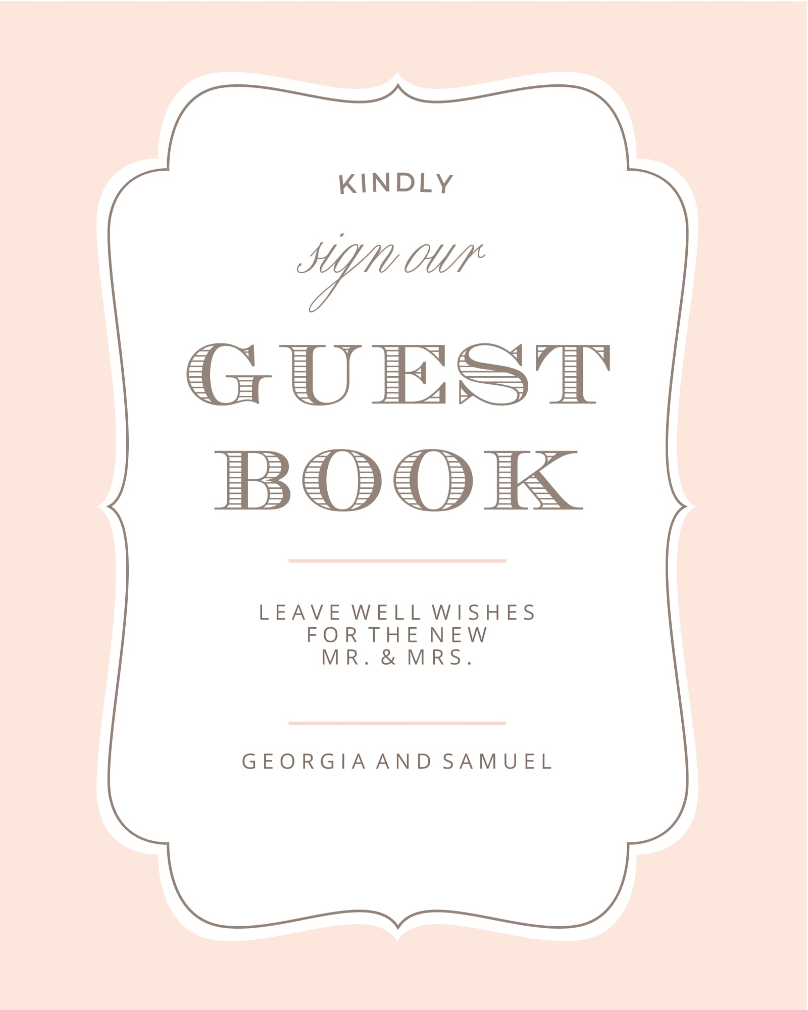 Size: 8" x 10"  Set up: 1 sign on 8.5" x 11" page or A4, 1 pages total. Colors: tan, white. This design should be printed on a white paper stock, the design includes a solid color background.No printed sign will be mailed to you. After you purchase this digital item, you can instantly download your PDF to print on your own. 
