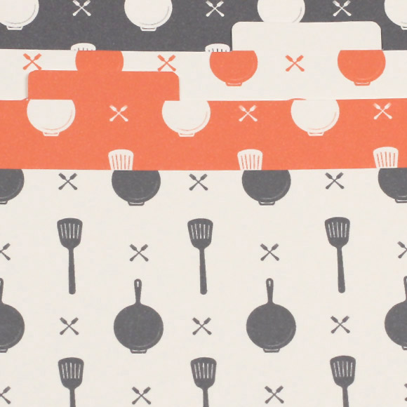 These cards have a vintage feel balanced by a touch of modern style that is sure to fit with any kitchen decor.
