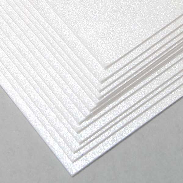 Close up of premium shimmer card stock.