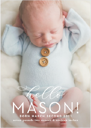 Baby Boy Birth Announcement Wording