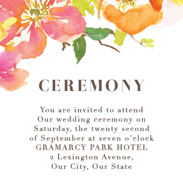 Basic Invite Ceremony Cards