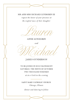 Basic Invite Wedding Invitations