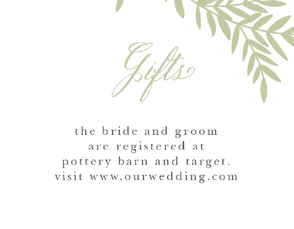 Basic Invite Registry Cards