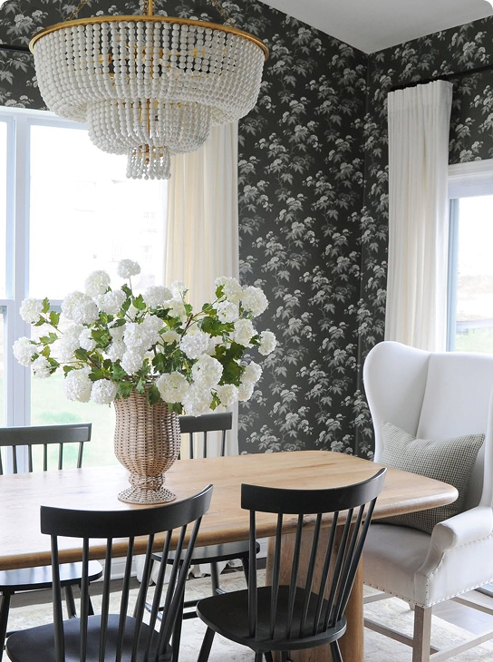Pictured - Forest Canopy Wallpaper, project by @dearlillie