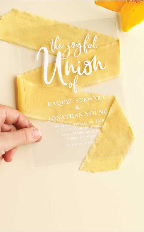Clear Wedding Invitations Endcap
