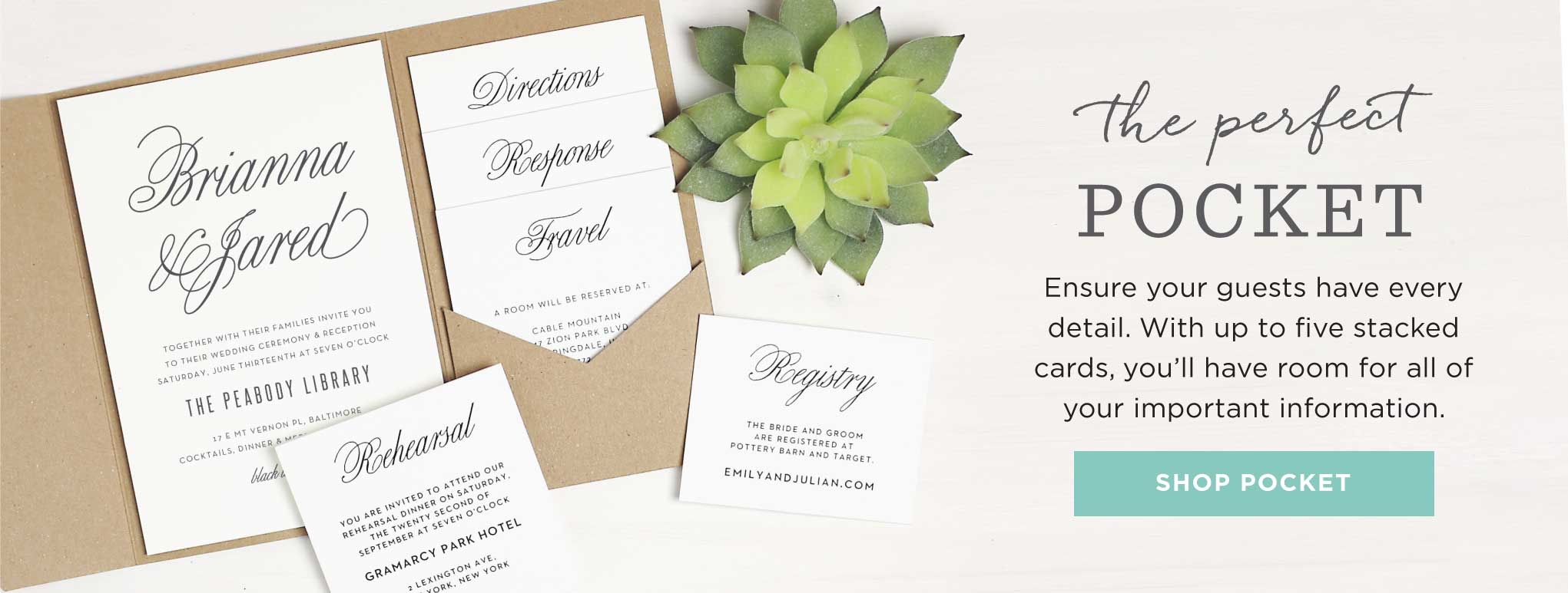 Pocket Wedding Invitations
